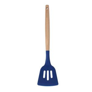 Royalford Slotted Turner - Silicon, Melamine - Blue - 33 CM