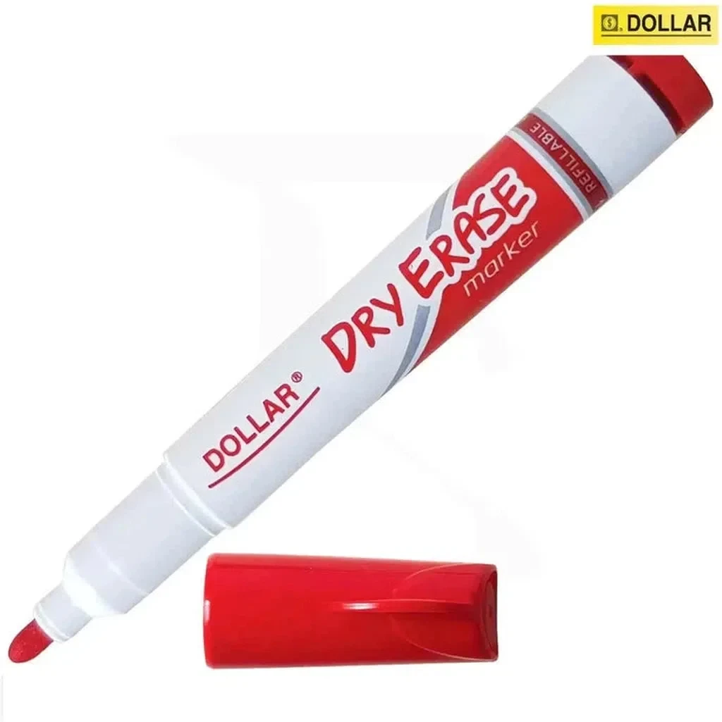 Dollar Marker, Dry Erase Marker, White Board Bullet Tip Red