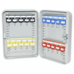 Fis Key Box Steel, 20 Keys Capacity, 250 X 180 X 80mm - FSKCTS20