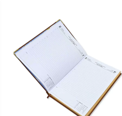 FIS Golden Executive Daily Diary 2024 (Arabic/English) Brown - FSDI88AEG24BR