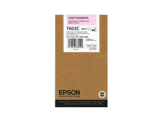 Epson T603C Light Magenta Ink Cartridge 220ml