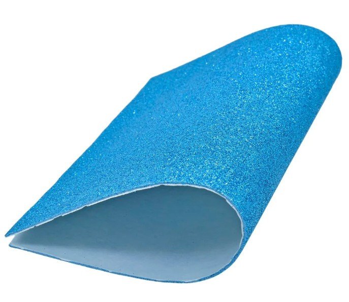 Glitter Eva Normal Foam A4 Single Sheet with Sticker, 21x29cm 2mm- Light Blue Color