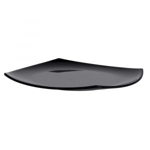 Royalford 105 Inch Melamine Ware Square Dinner Plate - Melamine - Black