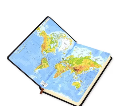 FIS French Diary 2024, Bonded Leather 1-Side Padded, Round Corner, Burgundy - FSDI29FRB24BU