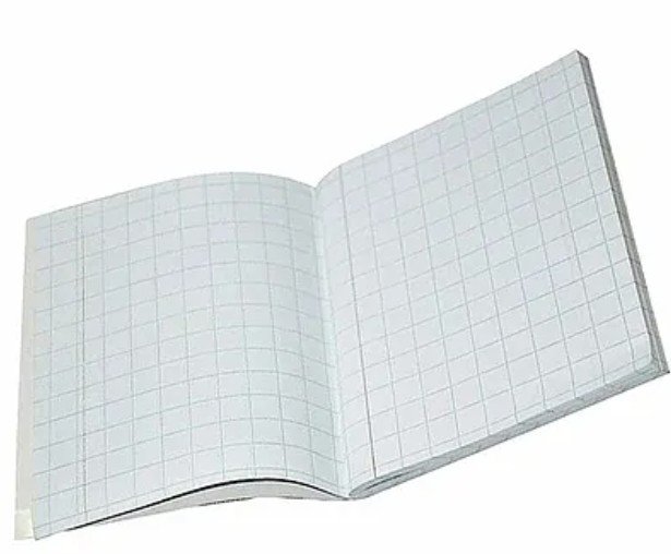 SADAF A4 Size Exercise Book 10mm Square with Left Margin, 70 Sheets ( 140 pages ) - Pack of 6