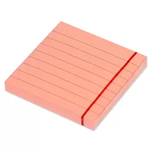 FIS Sticky Note Pad, 3X3 inches, Pack of 12, Ruled Neon Pink -FSPO3X3RNPI