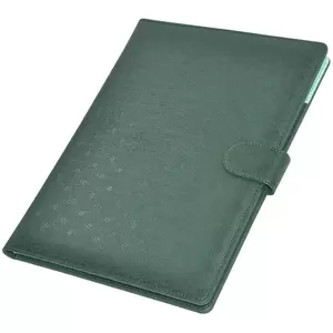 FIS Executive Folder with Writing Pad Italian PU 24x32cm, Green - FSGT2432PUGRD5