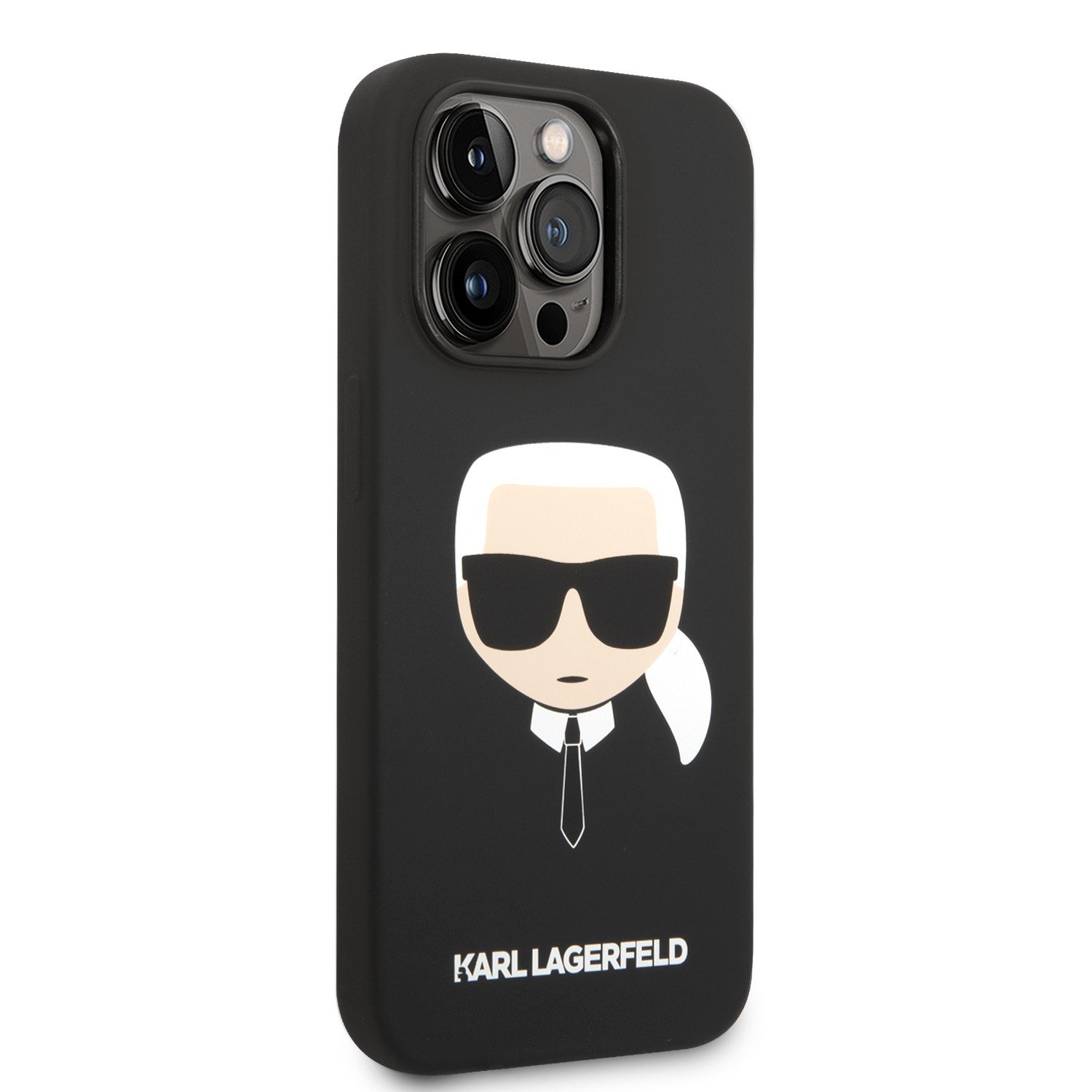 Karl Lagerfeld Magsafe Silicone Karl's Head Hard Case for iPhone 14 Pro Max (6.7") - Black