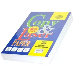 FIS Copy/ Laser Photocopy Paper, 500 Sheets, White 80gsm, A3 (297x420mm) - FSPWA3JFNE