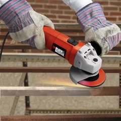 Angle Grinder With Slider Switch And Side Handle 650W G650-B5 Orange/Black