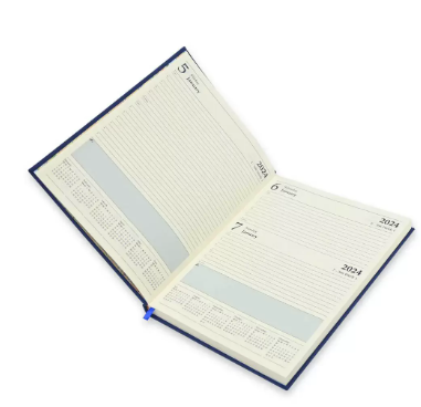 FIS A4 Diary 2024 English (Saturday & Sunday Combined) Blue - FSDI48EP24BL
