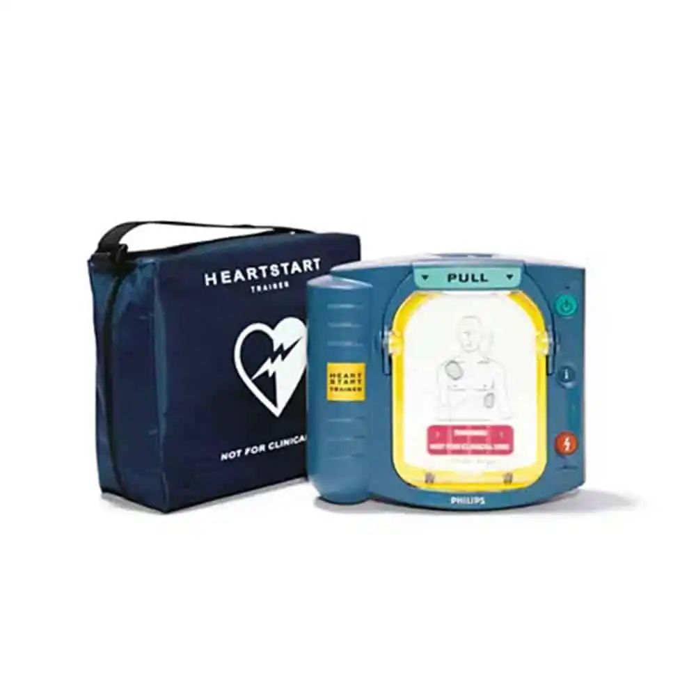 Heart Start Defibrillator FRx With Red Case, Pre-Installed Pads And Battery