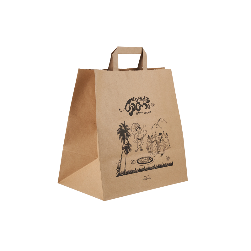 Happy Onam Printed Paper Bag 25 Pieces 32x20x33.5