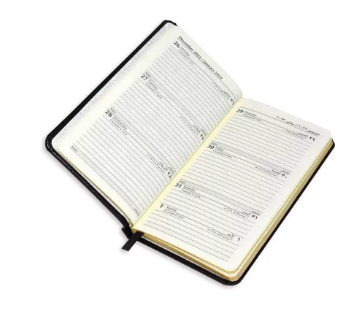 FIS 2023 Golden Slim Diary Bonded Leather (Arabic English) Black - FSDI59AEGB23BK