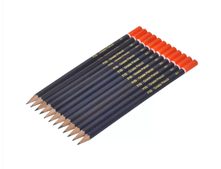 Box of 12 Packs 4H Grade Pencil Set Blue/Red/Brown - FSPE4H