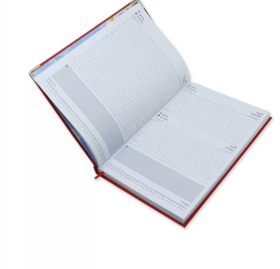 FIS 2023 A4 Diary Arabic/English Vinyl 1-Side Padded Gold Corner Red - FSDI48AEG23RE