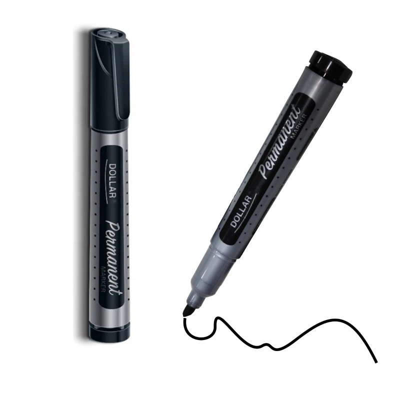 Dollar Bullet Tip Permanent Marker ( Pack of 12 ) Black