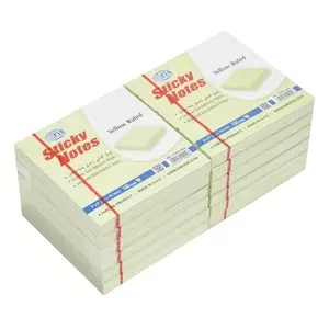 FIS Sticky Note, Colour Yellow with Ruling, Size 3 x 3 Inch, 100 Sheets, Quantity per Pack 12 - FSPO33RN