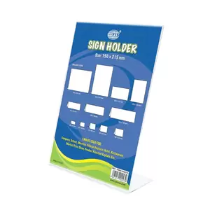 FIS L-Shape Sign Holders Upright, 150 x 215 mm Size - FSNA150X215