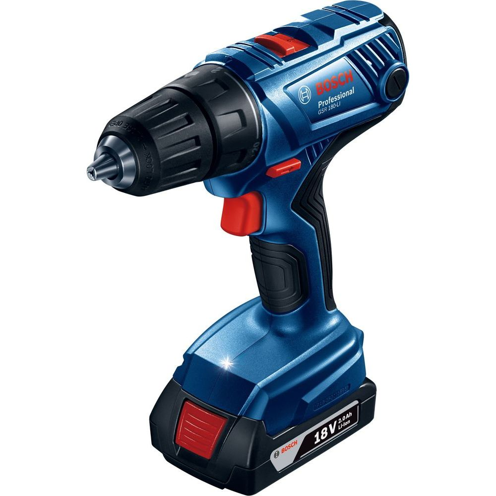 BOSCH GSR 180-LI KIT 18V 2X 2.0 AH CORDLESS PROFESSIONAL DRILL DRIVER 13MM