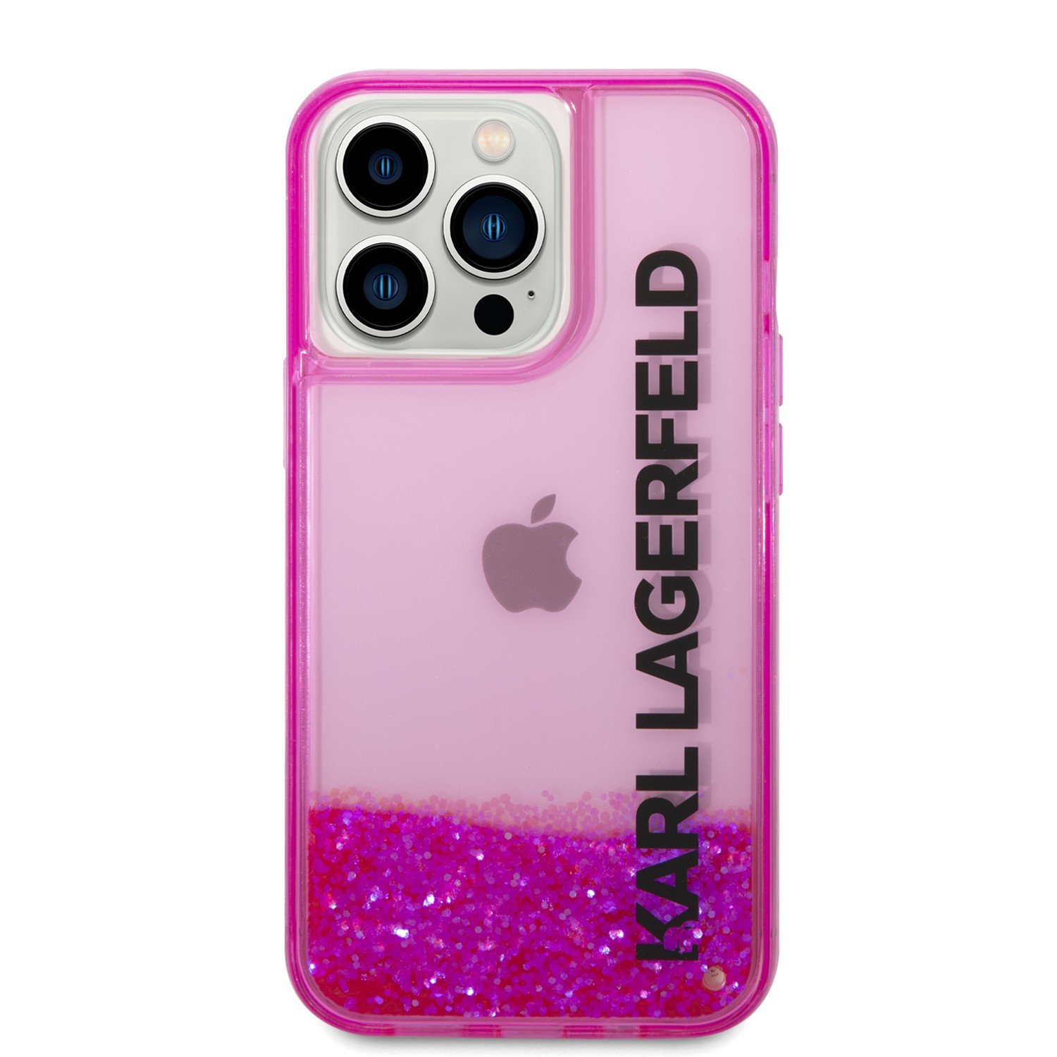 Karl Lagerfeld Liquid Glitter Elong Case For iPhone 14 Pro Max - Pink