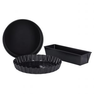 Royalford 3 Pcs Baking Set - Aluminium - Black