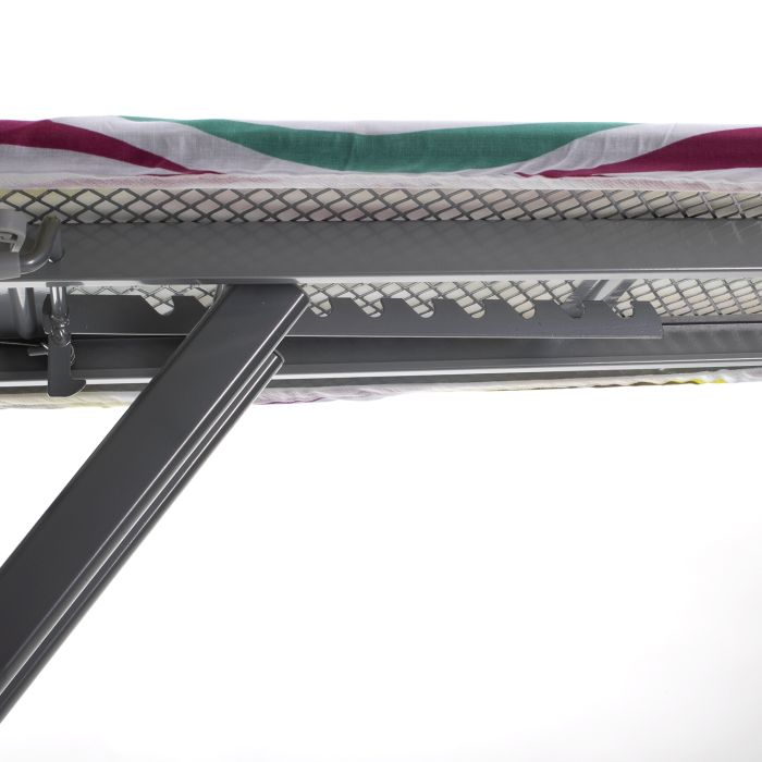 Royalford RF366IBM Mesh Ironing Board With Attached Cloth Rack, 122x38cm | Lightweight And Compact Ironing Board With Height Adjustment Feature