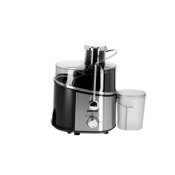 Geepas GJE6106 Juice Extractor 600W - Juicer Machine With Wide Mouth For Whole Fruits Vegetables | 2 Speed With Pulse, Stainless Steel Body | 600ML | 2 Year Warranty