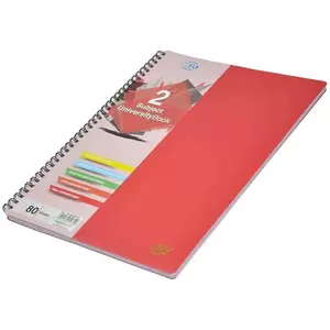 FIS 2 Subject University Books, 80 Sheets, A4 Size, Micro Perforated Pages, Red Colour - FSUB2SPPRE