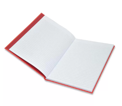 5-Piece FIS Neon Hard Cover Notebook Single Line A4, 100-Sheets, Red - FSNBA4N250