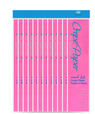 Pack of 12 Pieces Crepe Paper Pink