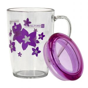 Royalford 350 Ml Prima Water Cup - Glass - Purple