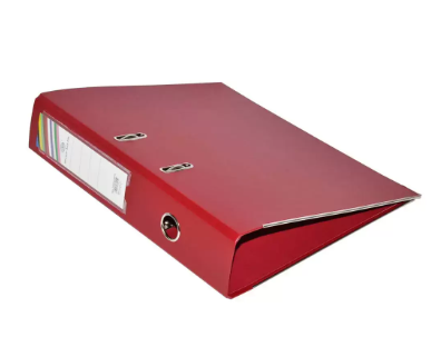 PP Lever Arch File, 8cm, F/S Size, Maroon, PP Origin Germany - FSBF8PMRFN10