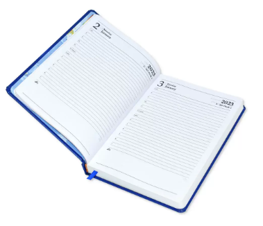 FIS Diary 2023 English (Round Corners) Brown, A5 - FSDI23E23BR