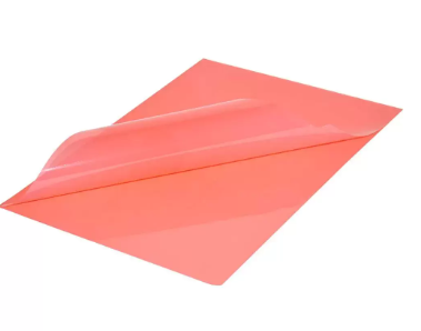 50-Piece Durable Clear Folders, A4 size, Red Colour - DUCI2339-03