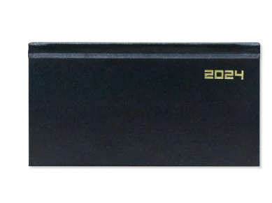 Fis 2024 Slim English Diary Vinyl Hard Cover Black -FSDI51E24BK