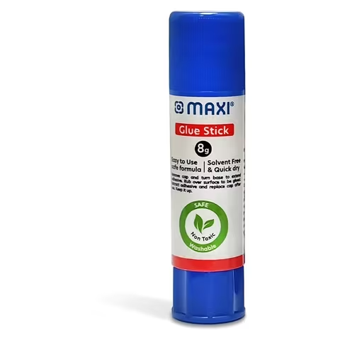 Maxi Glue Stick 8g Set of 5 With 2 Stationery Tapes Clear
