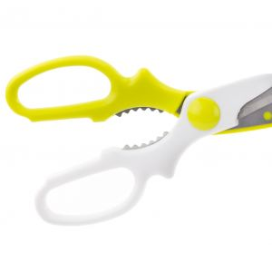 Royalford 2 In 1Kitchen Scissor - Stainless Steel - Green