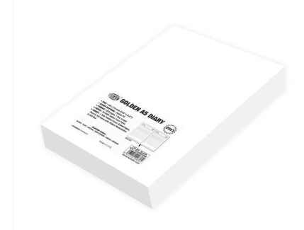 FIS Golden Diary 2023 (English) A5, Italian PU, 1-Side Padded, Blue - FSDI20EG23BL