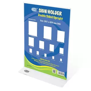 FIS Sign Holders Vertical Double Sided Upright, 297 x 420mm Size - FSNAA3V