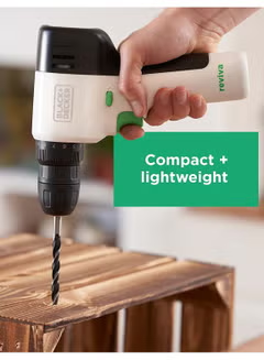 Reviva Cordless Drill, Kit 12V with 80 PC, Accessories White,/Green REVDD12A80-GB,