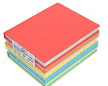 FIS Pack of 5 Hard Cover Notebook 9X7 Inches (22.86 X 20.32 CM) Single Line,With Border,200 Sheets-Assorted Color -FSNB97200NASST