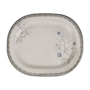 Royalford Melamineware 14" Rectangular Plate Floral - Melamine - Multicolor