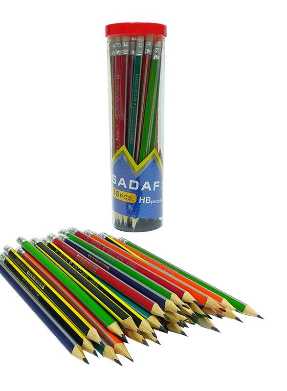 SADAF HB PENCIL 36PCS/BOX PVC BOX PACK