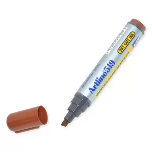 Artline White Board Marker Broad Pack of 12, Dry Safe, Brown, 519 - ARMK519BR
