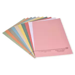 50-Piece FIS Square Cut Folder F/S Kendal Manila with Fastener, Multicolour, 225GSM - FSFF7225ASST