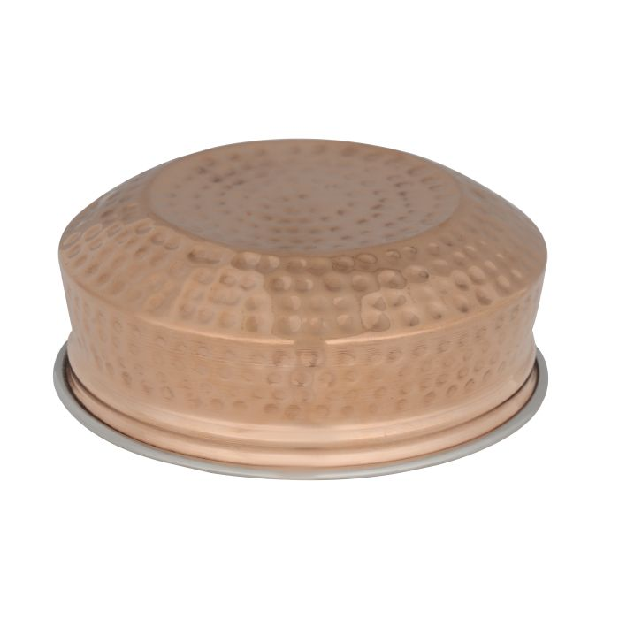 Cooper Steel Serving Handi, RF10392 | Copper Stainless Steel Hammered Handi | Indian Serving Bowl | Indian Dishes Serve Ware For Vegetable And Curries