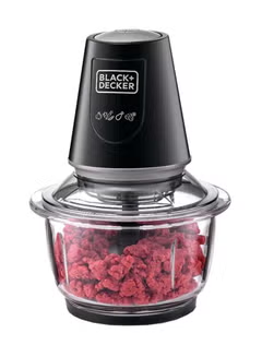 Food Chopper, With Mincer Grinder Function, Glass Bowl ,And Quad Blade ,1.2 L 400.0 W GC400-B5 Clear/Black