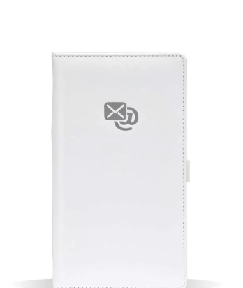 FIS Executive Address Book English Italian PU Padded Cover with 4 O Ring with Gift Box White Color, 64 Sheets, 250 x 135 mm - FSAD25X13.5PUGE