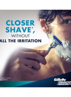Mach3, Turbo Razor, Silver/Blue